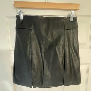 Black BEBE leather mini skirt